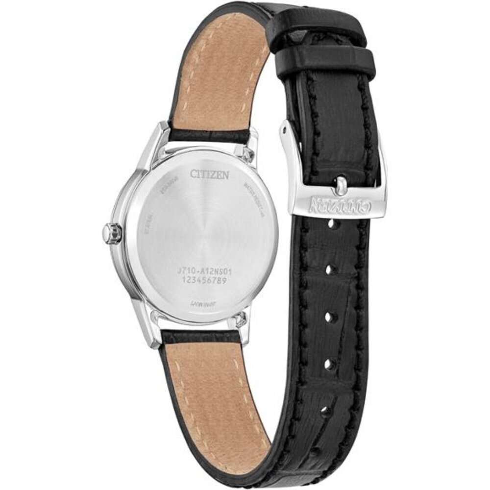 CITIZEN Ladies' Eco-Drive Classic Leather Strap Watch with 3-Hand Date - Picture 3 of 7